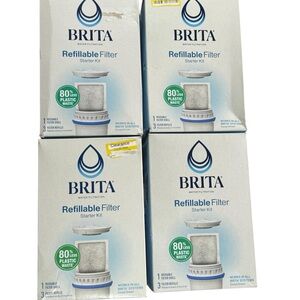 Brita Refillable Filter Starter Kit Lot of 4 | 80% Less Plastic | New Open Box